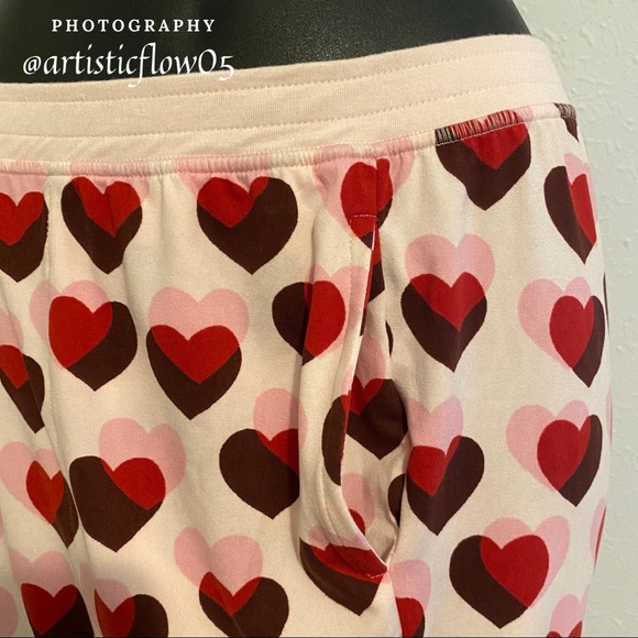 NEW! Kate Spade Double Heart Jogger PJ Set - Picture 5 of 10